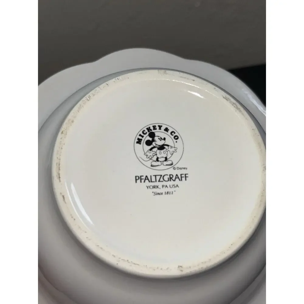 2 Vtg Pfaltzgraff Disney Mickey & Co. Mini Mouse Rimmed Bowls Scalloped Edge